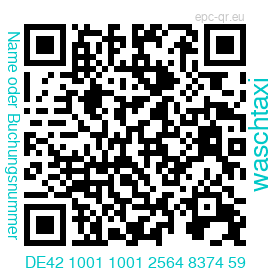 QR code Bankverbindung 